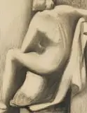 Zoltan Borbereki, Seated Nude