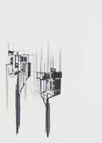 Beth Diane Armstrong, Abstract with Grey, pen and collage on paper