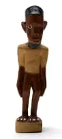 Phillip Rikhotso, Man with One Eye, carved and painted wood