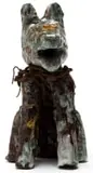 Nicolene Swanepoel, Ceramic Dog, glazed ceramic with chain