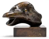 Henry Moore, Animal Head: Open Mouth, bronze with a brown patina