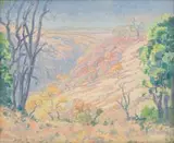 Die Poort by Jacobus Hendrik Pierneef, oil on canvas laid down on board, sold Nov 2022