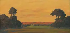 Jacobus Hendrik Pierneef, Landscape with Trees, oil on canvas