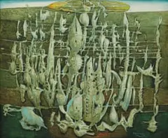 Alexis Preller, Genesis, oil and gesso on canvas