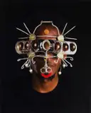 Cyrus Kabiru, Macho Nne 12 (Vietnamese Mask), pigment ink on HP premium satin photographic paper on a diasec mount