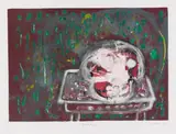 Voodoo Night by Robert Hodgins, monoprint on paper, offered Nov 2022