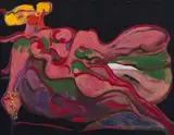 Reclining Female by Robert Hodgins, oil on canvas, sold Nov 2022
