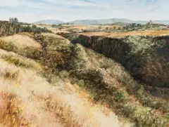 Scott Bredin, Hilton College Estate – Pinnacles and the Gwens Valley, oil on canvas