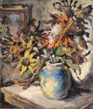 Alexander Rose-Innes, Still Life with Proteas and Sunflowers