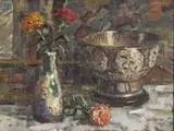 Gregoire Boonzaier, Still Life with Carnations