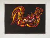 Cecil Skotnes, 2 To a Creole, woodcut on paper
