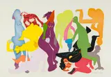 Orgy 2 by Walter Battiss, screenprint on paper, sold Aug 2022