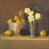 Ben Coutouvidis, Still Life with Lemons and Roses