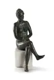 Ann Marais, Seated Lady, 1991, bronze on a marble base