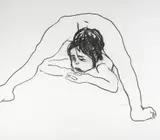 Mark Hipper, Contortionist, charcoal on paper