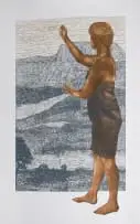 Christine Dixie, Unravel, woodcut and etching on paper