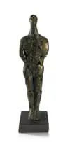 Carl Roberts, Disintegrating Man, 1991, bronze sculpture on slate base