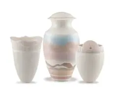 Barry Dibb, Two Vases and a Covered Jar, three, biscuit glazed