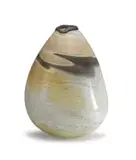 David Reade, Mottled Cream, White and Brown Vase