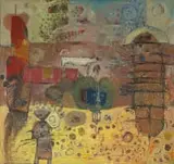 Hussein Salim, Abstract Composition with Dog