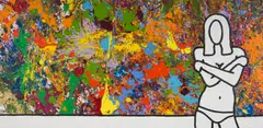 Richard Scott, Me Me Me, acrylic on thickly primed canvas