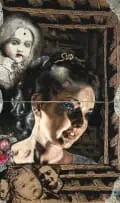 Eris Silke, The Lady of Shallot, diptych, mixed media on canvas