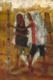 Children in the Street by Edin Godfrey Currie-Wood, oil on panel, offered Aug 2022