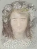 Christo Coetzee, Smiling Bride, pastel on paper