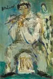 Flautist by Carl Büchner, oil on board, sold Aug 2022