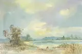 Watering Hole with lone Antelope by Gabriel de Jongh, oil on canvas, offered Aug 2022