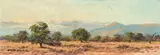 Landscape with Huts by Otto Klar, oil on board, offered Aug 2022