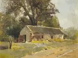 An Old Cottage by Errol Boyley, oil on canvas laid down on board, offered Aug 2022
