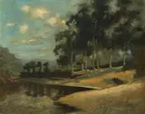William Timlin, Landscape, oil on canvas