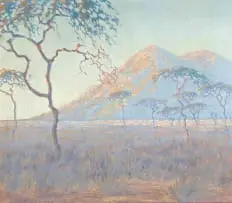 Carl Ossmann, Omatako Mountains, Namibia, oil on canvas