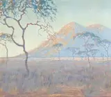 Carl Ossmann, Omatako Mountains, Namibia, oil on canvas