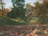 Paddy Starling, Landscape with Stream, oil on canvas