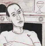 Karl Gietl, Portrait, oil and pencil on paper