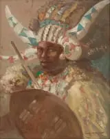 John Ferguson, Rickshaw Man, oil on board
