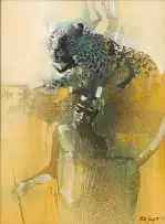 Herdboy in the Early Morning Sun by Keith Joubert, oil on canvas, sold Aug 2022