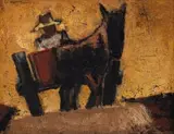Josef Herman, Man with Cart