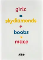 Avant Car Guard, girlz=skydiamonds+boobs x mace, linocut on paper