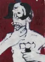Death Mask by Karl Gietl, oil on paper, offered Aug 2022