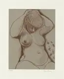 Douglas Portway, Nude, softground on chine colle