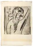Albert Adams, Self Portrait, etching on paper