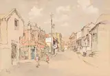 Gregoire Boonzaier, District Six, mixed media on card