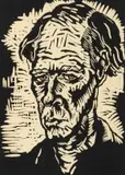 Gregoire Boonzaier, Self Portrait, linocut on paper