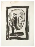 Albert Adams, Portrait, etching on paper