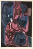 Stanley William Hayter, The Family, etching on paper laid down on cardboard