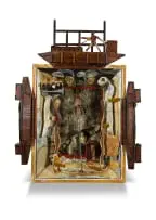 Slave Series B by David Brown, mixed media and found object on board in artist's handmade frame, offered Aug 2022