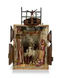David Brown, Slave Series A, mixed media and found object on board in artist's handmade frame